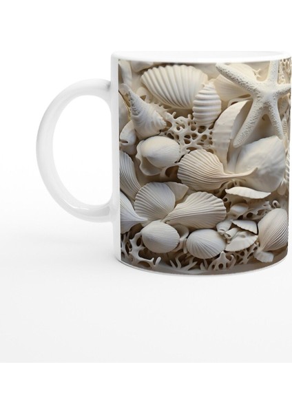 Deniz Yıldızları ve Kabuklarla Bezeli Su Altı Temalı Kupa Bardak fiyatları