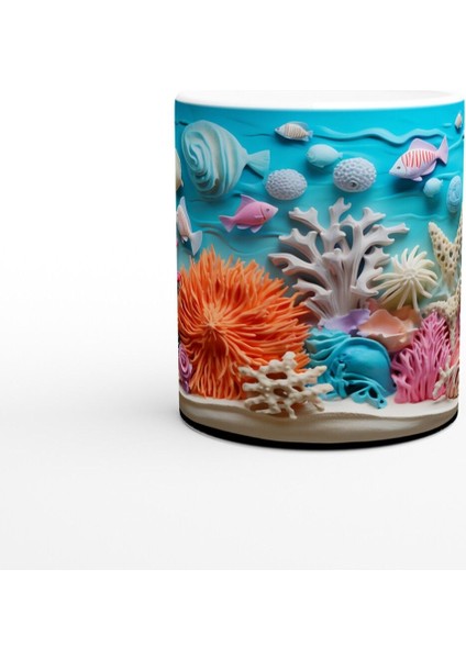 Neon Mercan Bahçesi Kupa Bardak