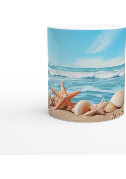 Deniz Yıldızlarıyla Süslenmiş Mercan Dünyası Kupa Bardak