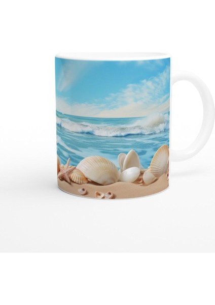 Deniz Yıldızlarıyla Süslenmiş Mercan Dünyası Kupa Bardak modelleri