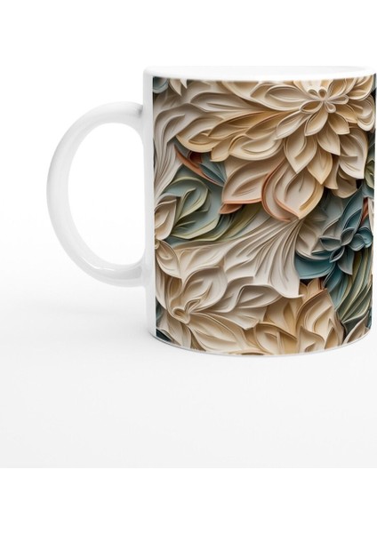 Katmanlı Renk Geçişli Yapraklı Kupa Bardak