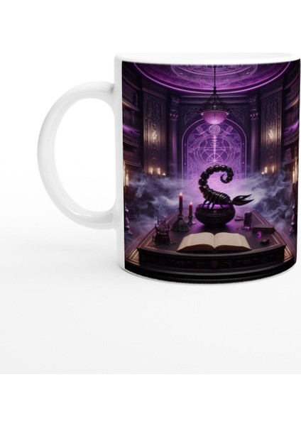 Akrep Burcu Baskılı Kahve Kupası - Zodyak Kütüpanesi Vs3