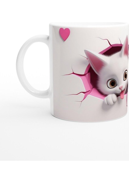 Duvarı Delen Sevimli Yavru Kediler Temalı Baskılı Kupa Bardak fiyatları