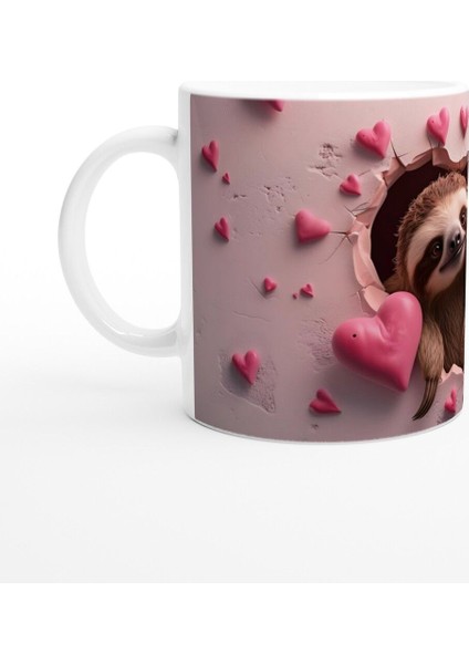 Kalpli Duvarın Ardından Bakan Tembel Hayvanlar Temalı Baskılı Kupa Bardak fiyatları