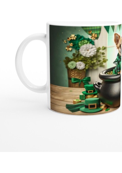 Yonca Kolyeli Chihuahua Temalı Baskılı Kupa Bardak fiyatları