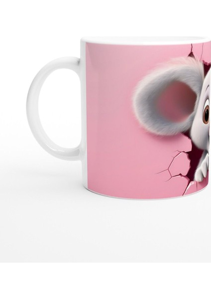 Duvarı Delip Bakan Sevimli Koala Temalı Baskılı Kupa Bardak fiyatları