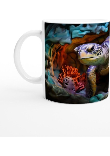 Renkli Mağarada Dingin Deniz Kaplumbağası Kupa Bardak fiyatları
