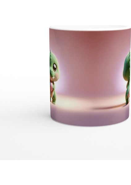 Kalp Tutan Sevimli Dinozor Temalı Baskılı Kupa Bardak fiyatları