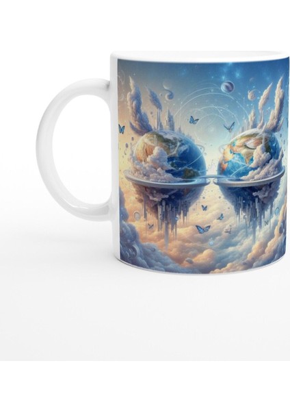 Ikizler Burcu Baskılı Kahve Kupası - Elementsel Doğa Krallığı Temalı Vs1