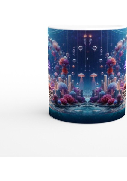 Terazi Burcu Baskılı Kahve Kupası - Astral Denizaltı Dünyası Vs2 fiyatları