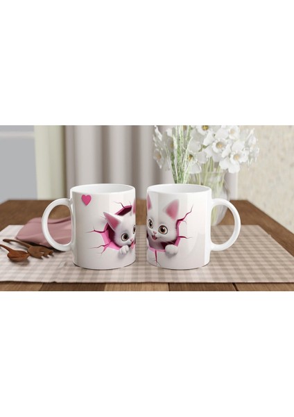Duvarı Delen Sevimli Yavru Kediler Temalı Baskılı Kupa Bardak indirimleri