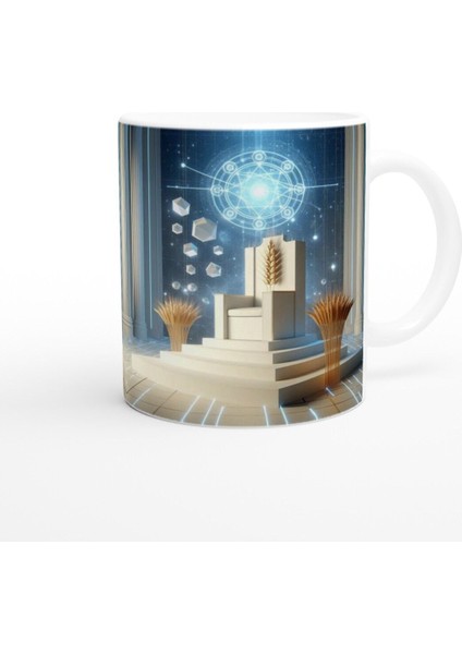 Başak Burcu Baskılı Kahve Kupası - Galaktik Taht Odası Temalı Vs3 modelleri
