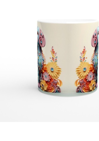 Pastel Çiçekli Köpek Baskılı Kupa Bardak fiyatları