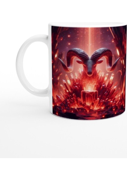 Koç Burcu Baskılı Kahve Kupası - Büyülü Kristal Mağarası Temalı Vs2
