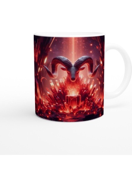 Koç Burcu Baskılı Kahve Kupası - Büyülü Kristal Mağarası Temalı Vs2 modelleri