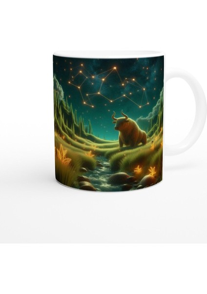 Boğa Burcu Baskılı Kahve Kupası - Astral Denizaltı Dünyası Vs2 modelleri