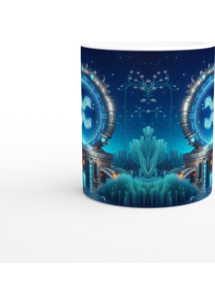 Kova Burcu Baskılı Kahve Kupası - Astral Denizaltı Dünyası Vs4 fiyatları