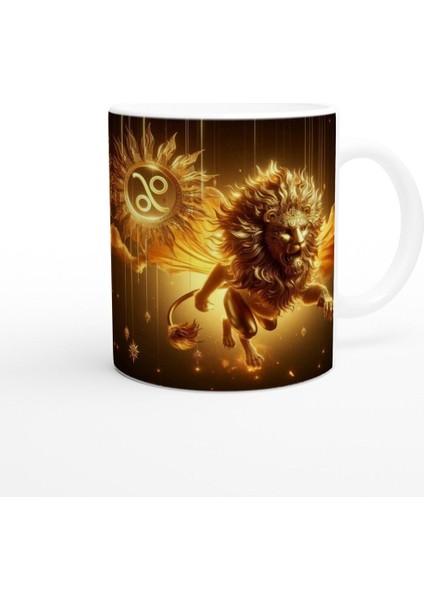 Aslan Burcu Baskılı Kahve Kupası - Zodyak Maskeli Balo Vs1 modelleri