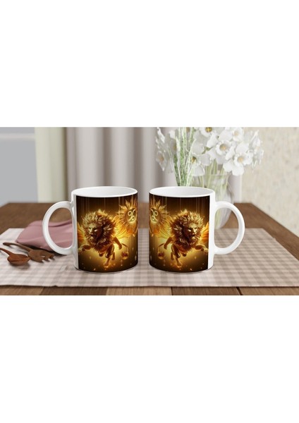 Aslan Burcu Baskılı Kahve Kupası - Zodyak Maskeli Balo Vs1 indirimleri