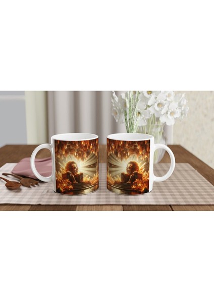 Aslan Burcu Baskılı Kahve Kupası - Büyülü Kristal Mağarası Temalı Vs1 indirimleri