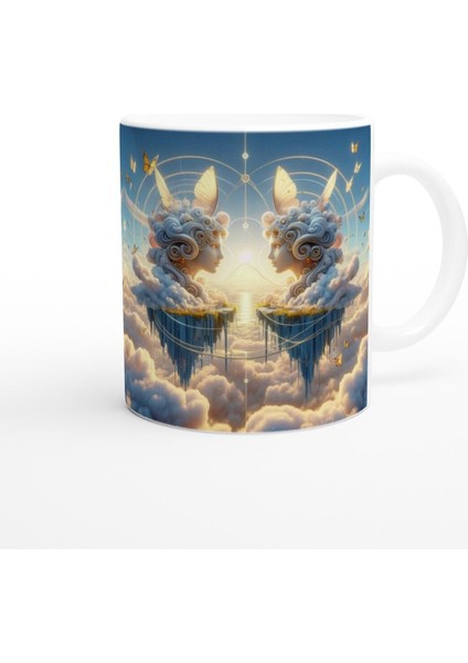 Ikizler Burcu Baskılı Kahve Kupası - Elementsel Doğa Krallığı Temalı Vs3 modelleri