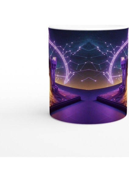 Yay Burcu Baskılı Kahve Kupası - Burçlar Krallığı Şatosu Vs4 fiyatları