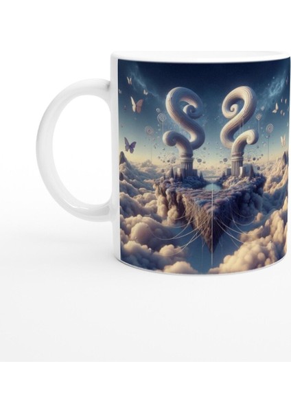 Ikizler Burcu Baskılı Kahve Kupası - Elementsel Doğa Krallığı Temalı Vs2