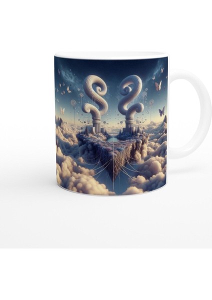 Ikizler Burcu Baskılı Kahve Kupası - Elementsel Doğa Krallığı Temalı Vs2 modelleri