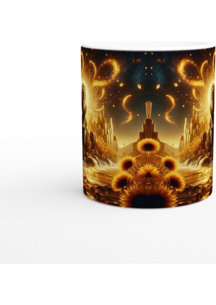 Aslan Burcu Baskılı Kahve Kupası - Elementsel Doğa Krallığı Temalı Vs2 fiyatları