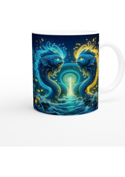 Ikizler Burcu Baskılı Kahve Kupası - Astral Denizaltı Dünyası Vs3 modelleri
