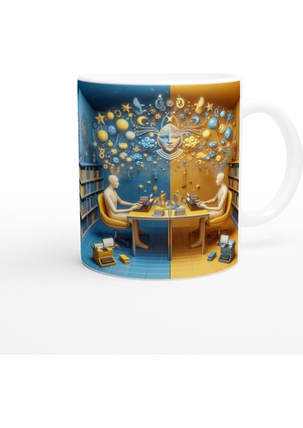 Ikizler Burcu Baskılı Kahve Kupası - Zodyak Kütüpanesi Vs2 modelleri