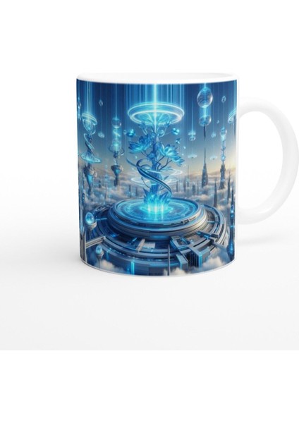 Kova Burcu Baskılı Kahve Kupası - Elementsel Doğa Krallığı Temalı Vs1 modelleri