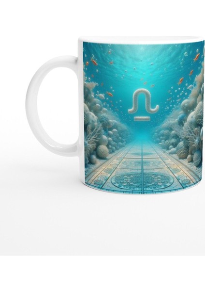 Başak Burcu Baskılı Kahve Kupası - Astral Denizaltı Dünyası Vs4