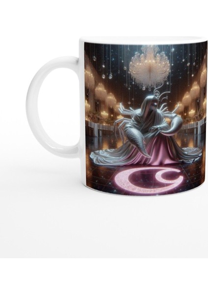 Yengeç Burcu Baskılı Kahve Kupası - Zodyak Maskeli Balo Vs2