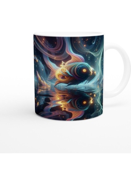 Balık Burcu Baskılı Kahve Kupası - Zodyak Maskeli Balo Vs3 modelleri