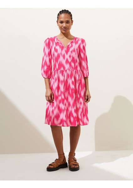 Regular Fit Mini Keten Elbise