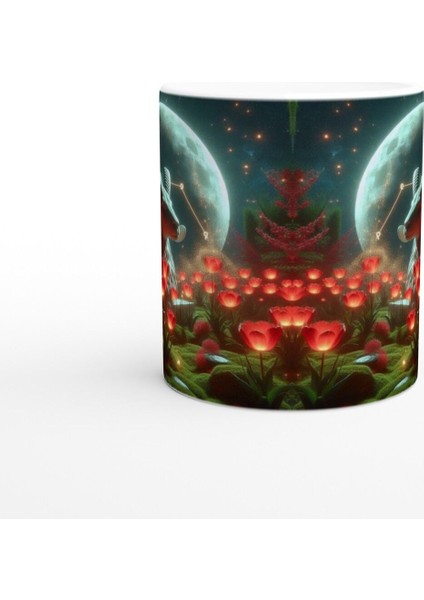 Koç Burcu Baskılı Kahve Kupası - Ay Işığında Zodyak Bahçesi Vs2 fiyatları