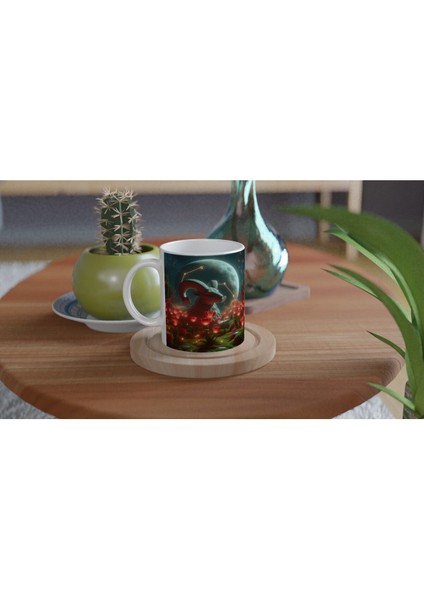 Koç Burcu Baskılı Kahve Kupası - Ay Işığında Zodyak Bahçesi Vs2 fırsatları