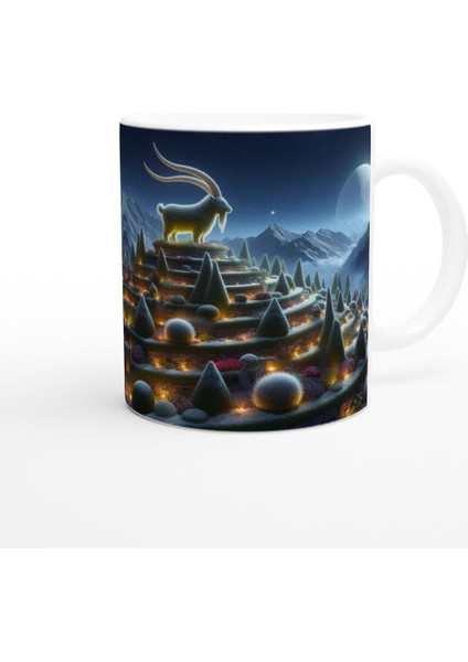 Oğlak Burcu Baskılı Kahve Kupası - Ay Işığında Zodyak Bahçesi Vs2 modelleri