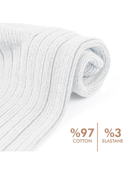 Pamuklu Ribana Örgü Dikişsiz Bio Çorap 3013 fırsatları