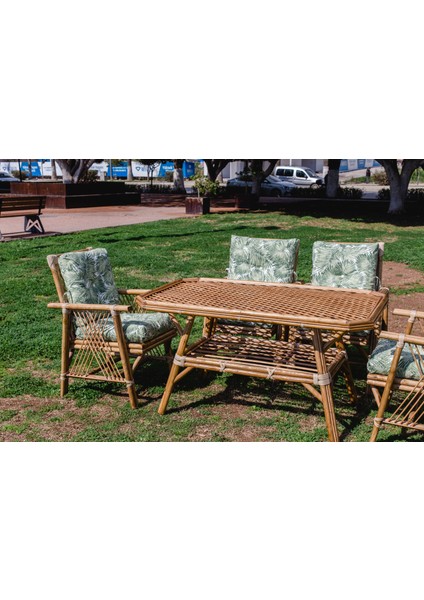 Nilüfer 4 Kişilik Bambu Masa Takımı Bahçe Takımı fiyatları