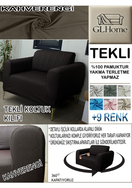 %100 Pamuk Petek Kumaş Tekli Komple Giydirme Tekli & Berjer , Bohem, Porto, Vb. Model Koltuk Kılıfı