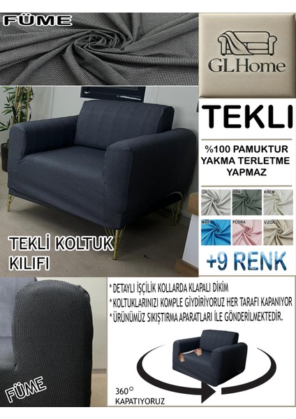 %100 Pamuk Petek Kumaş Tekli Komple Giydirme Tekli & Berjer , Bohem, Porto, Vb. Model Koltuk Kılıfı
