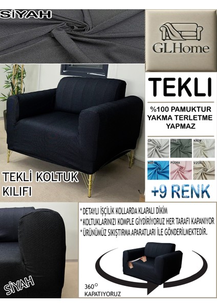 %100 Pamuk Petek Kumaş Tekli Komple Giydirme Tekli & Berjer , Bohem, Porto, Vb. Model Koltuk Kılıfı