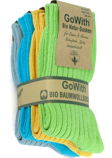 4 Çift Kadın Erkek Renkli Bio Naturel %100 Doğal Pamuklu Ribana Örgü Dikişsiz Soket Çorap 3014