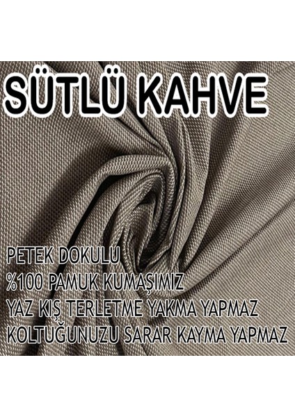 %100 Pamuk Petek Kumaş Tekli Komple Giydirme Tekli & Berjer , Bohem, Porto, Vb. Model Koltuk Kılıfı modelleri