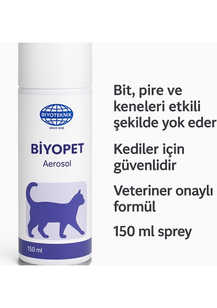 Biyopet Aerosol Kedi Temizlik Spreyi 150 Ml. fiyatları