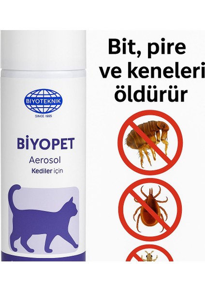 Biyopet Aerosol Kedi Temizlik Spreyi 150 Ml. modelleri