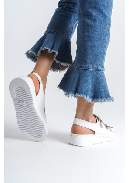 Dolgu Topuklu Çift Bantlı Tokalı Kadın Sandalet Yazlık Hafif Kadın Sandalet Ortopedik Kadın Sandalet modelleri