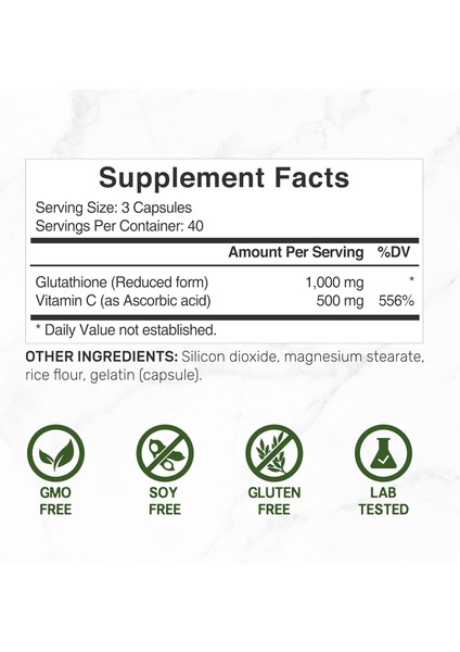 Glutatyon 1000 mg Vitamin C 500 mg Antioxidant fiyatları